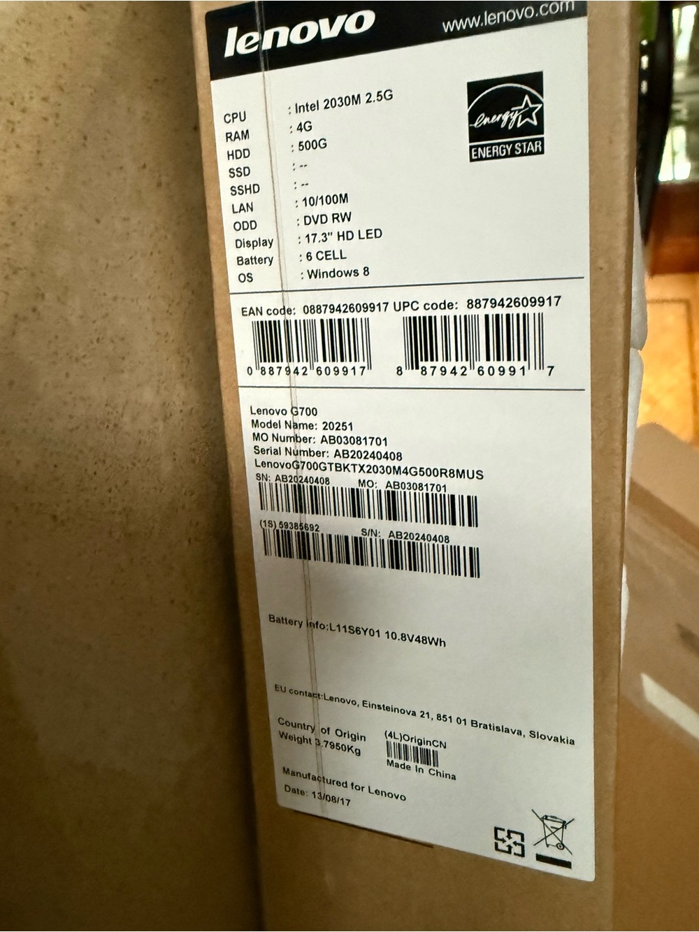 Lenovo GS700 17.3 inch Laptop with Full Keyboard - Picture 3 of 4